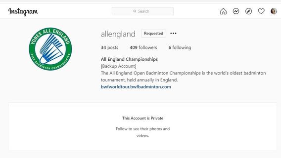 Instagram Resmi All England Hilang dan Akun <i>Backup</i>-nya Dikunci, Gara-Gara Netizen Indonesia?