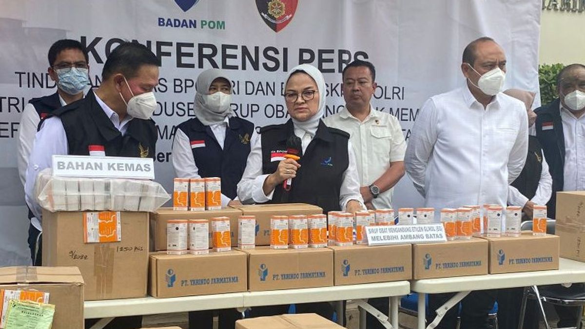    BPOM: Pelarut Obat Sirop Kelas Industri Dijual Lebih Murah