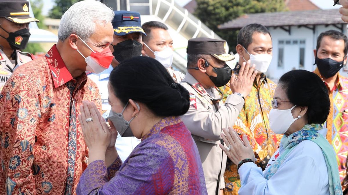 Ganjar Pranowo Ditemani Gibran dan Kaesang Antar Megawati-Puan Maharani Kembali ke Jakarta
