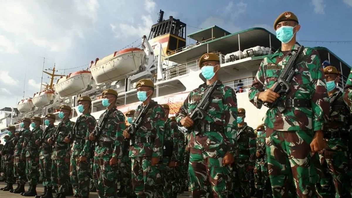 在Kopassus培训现场，副总统Ma'ruf Amin在2022年设置了2，974 TNI Komcat