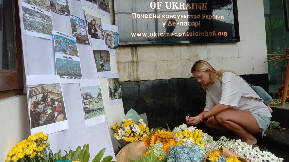 Peringati Satu Tahun Invasi Rusia, Warga Ukraina di Bali Harap Perang Segera Berakhir