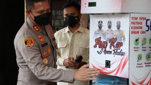 Inovasi dari Polresta Malang Bareng Universitas Brawijaya, Ciptakan Dispenser Masker