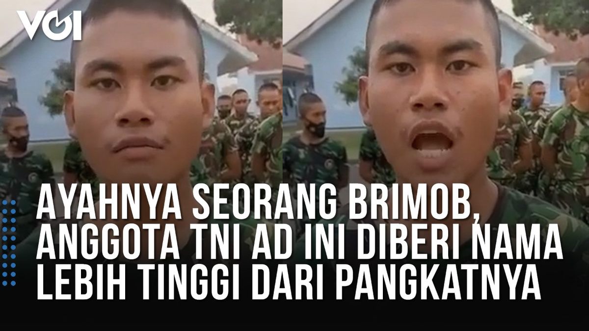 VIDEO: Viral Nama Anggota TNI AD Lebih Tinggi dari Pangkatnya, Pemberian Ayah yang Seorang Brimob