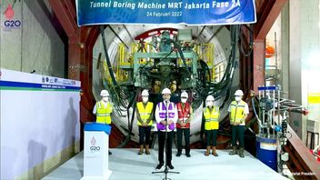 ジョコウィ、MRTジャカルタトンネル掘削機HI-Kotaラウンドアバウト交差点を打ち上げ
