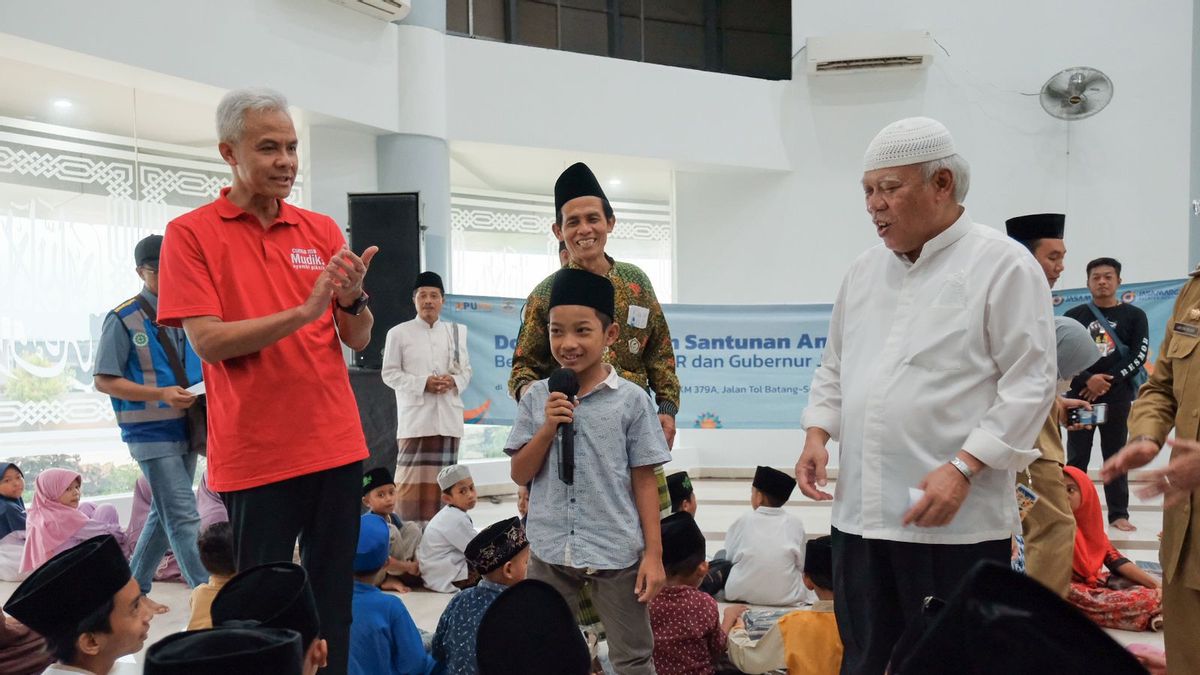 Ganjar dan Menteri PUPR Ajak Pemudik <i>Ngabuburit</i> di Rest Area Tol Batang Semarang