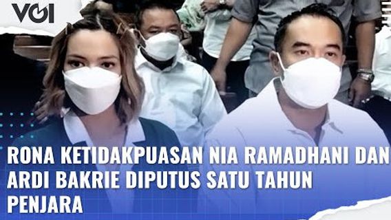 VIDEO: Rona Ketidakpuasan Nia Ramadhani dan Ardi Bakrie Diputus Satu Tahun Penjara