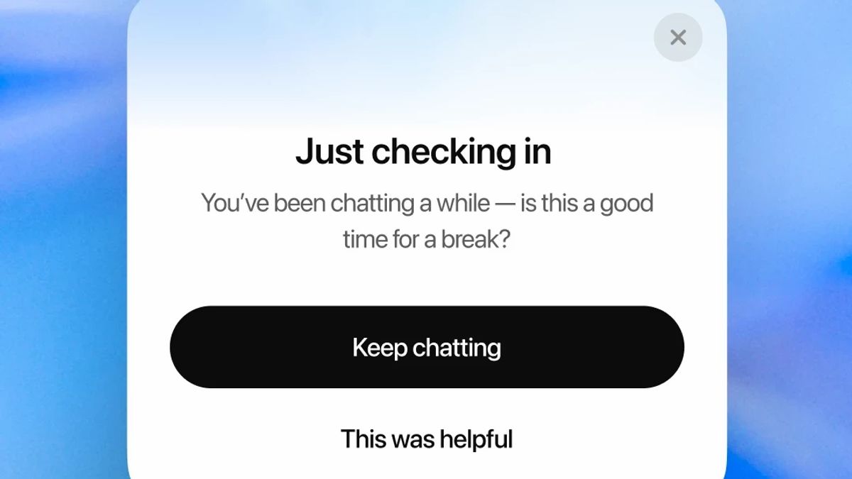 OpenAIは、ユーザーがChatGPTを長時間使用しているときに休むオプションを提供します