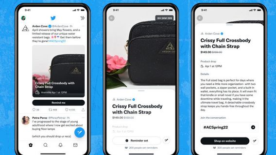 Twitterはショッピング機能を提示し、ユーザーは新製品があれば思い出させられます