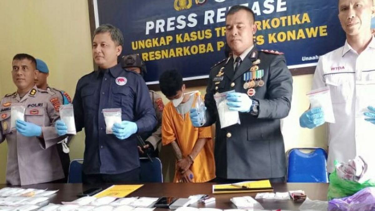 Police Suspect 4.3 Kg Of Methamphetamine Confiscated In Konawe Came From The Southeast Sulawesi-Aceh Drug Network