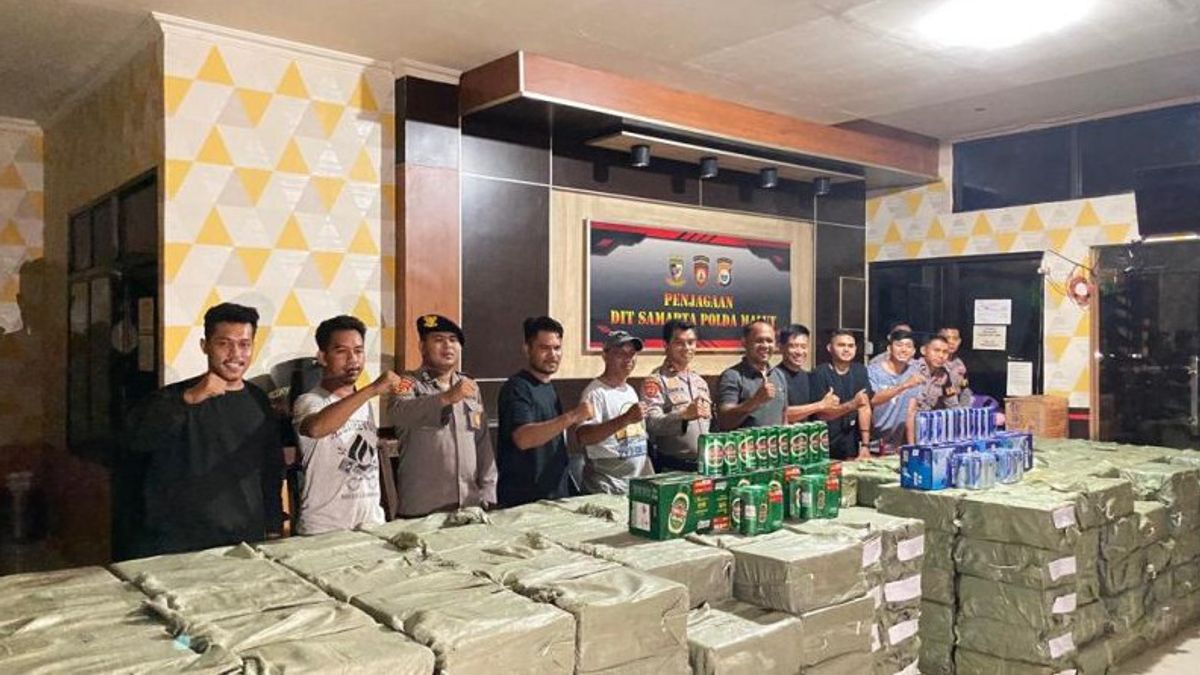 Polda Malut Amankan 349 Karung Minuman Keras Asal China