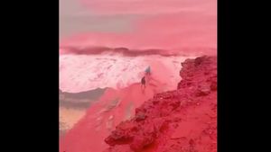 Hujan Bikin Pantai Pulau Hormuz Iran Merah Menyala
