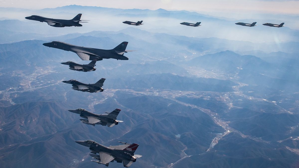 The B-1B Bomber Teamed Up With The F-35A And The F-16 Alert To Face North Korean Missiles