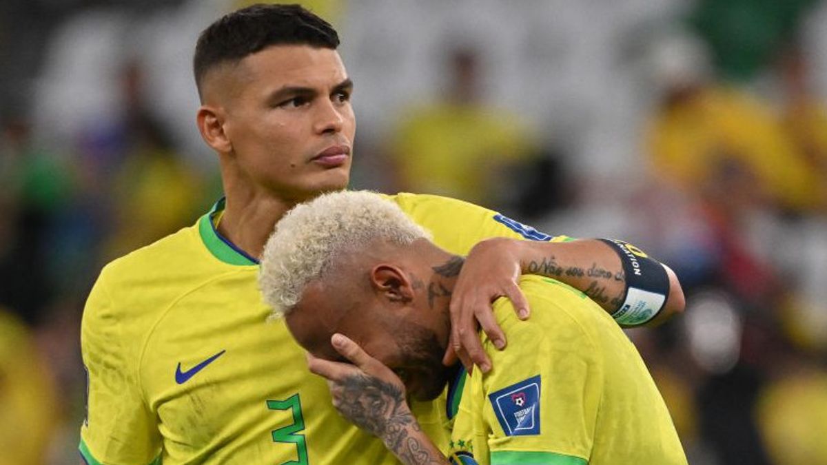 Piala Dunia 2022, Thiago Tenangkan Neymar dan Kawan-kawan Setelah Didepak Kroasia