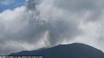 The Voice Of The Rumbling Eruption Of Mount Ibu Sounded Strong