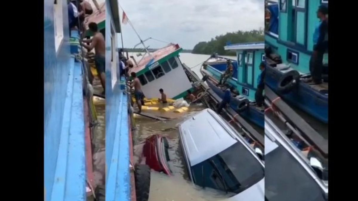 Kapal Pengangkut Kendaraan Tenggelam di Sungai Kayan Kaltara