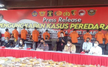 Polri Gagalkan Peredaran 2,5 Ton Sabu Jaringan Internasional, 18 Orang Ditangkap