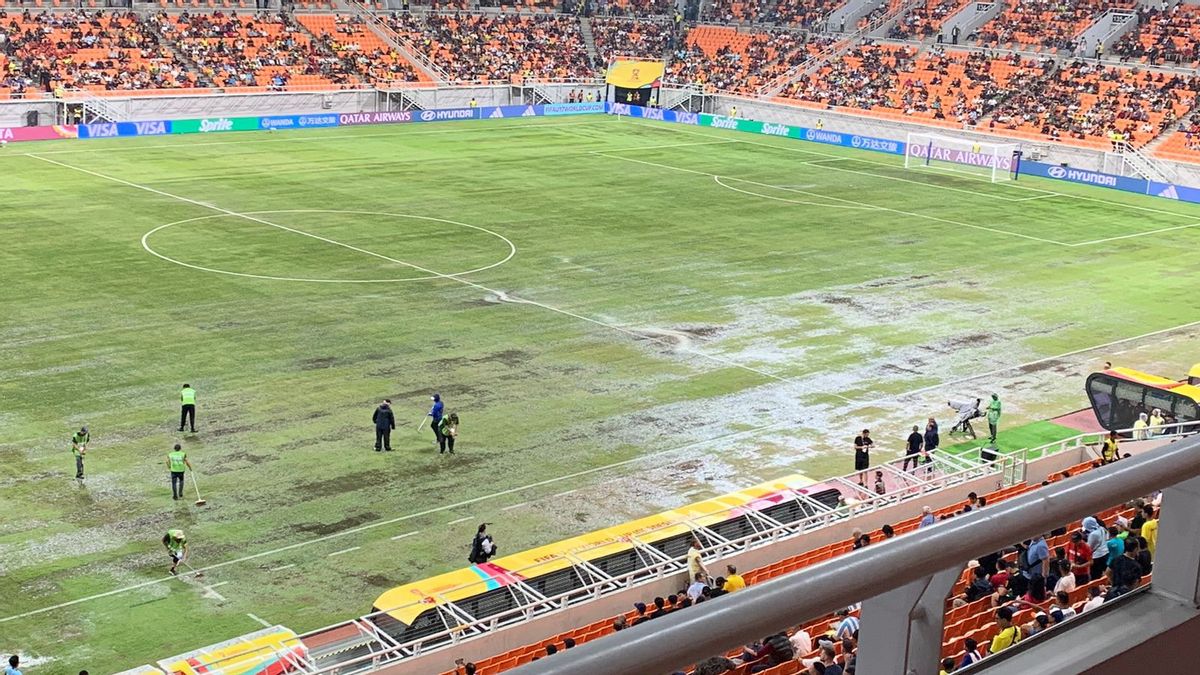 JISは豪雨に見舞われ、ブラジルU-17対アルゼンチンU-17の試合が延期されました