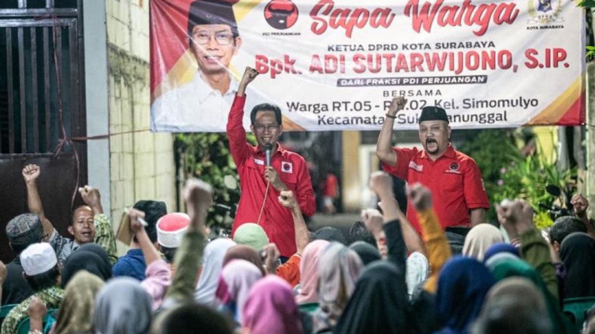 PDIP Surabaya Starts The Ganjar-Mahfud Campaign In Perkampungan