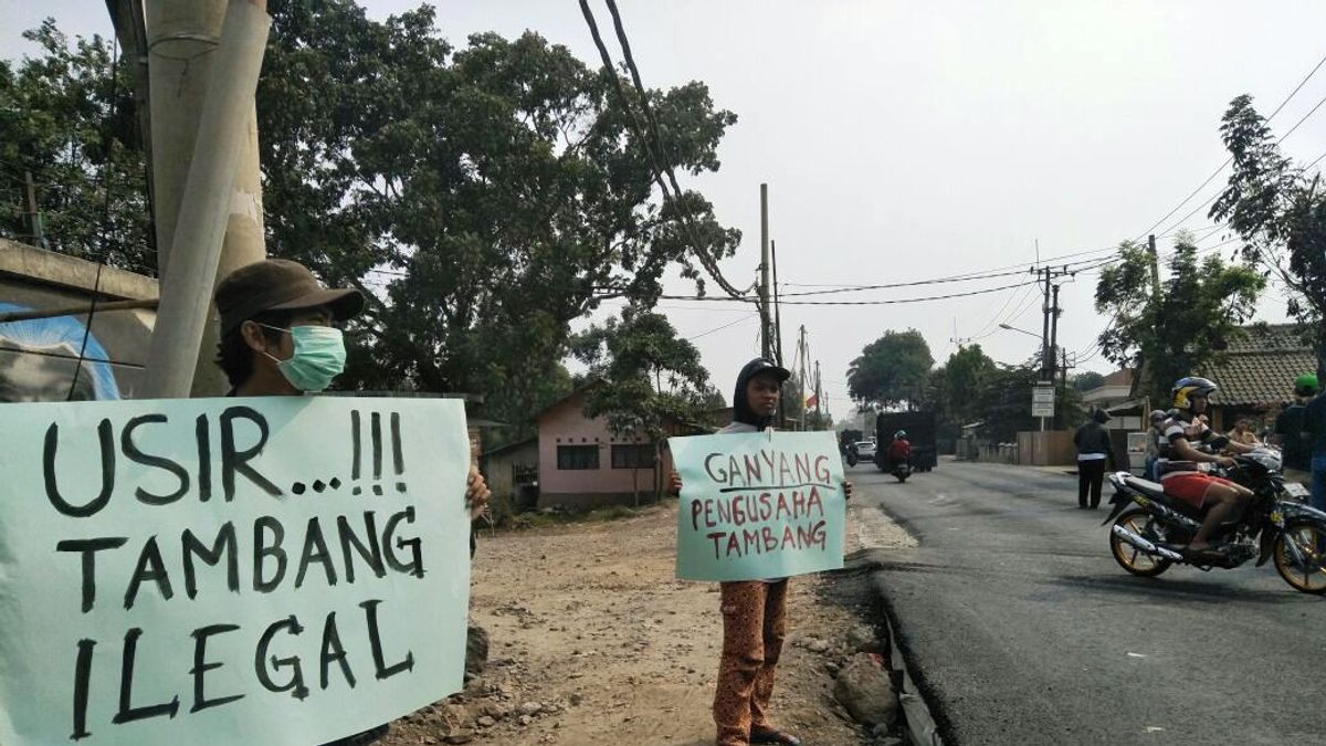成千上万的Parungpanjang Bogor 居民 演示,Ungkit Janji Ridwan Kamil 与Jalan Tambang 有关