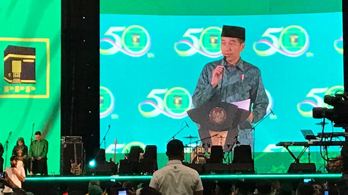 Hadiri Harlah ke-50 PPP, Presiden Jokowi Ngaku Diam-Diam Pantau Pergerakan Plt Ketum Mardiono