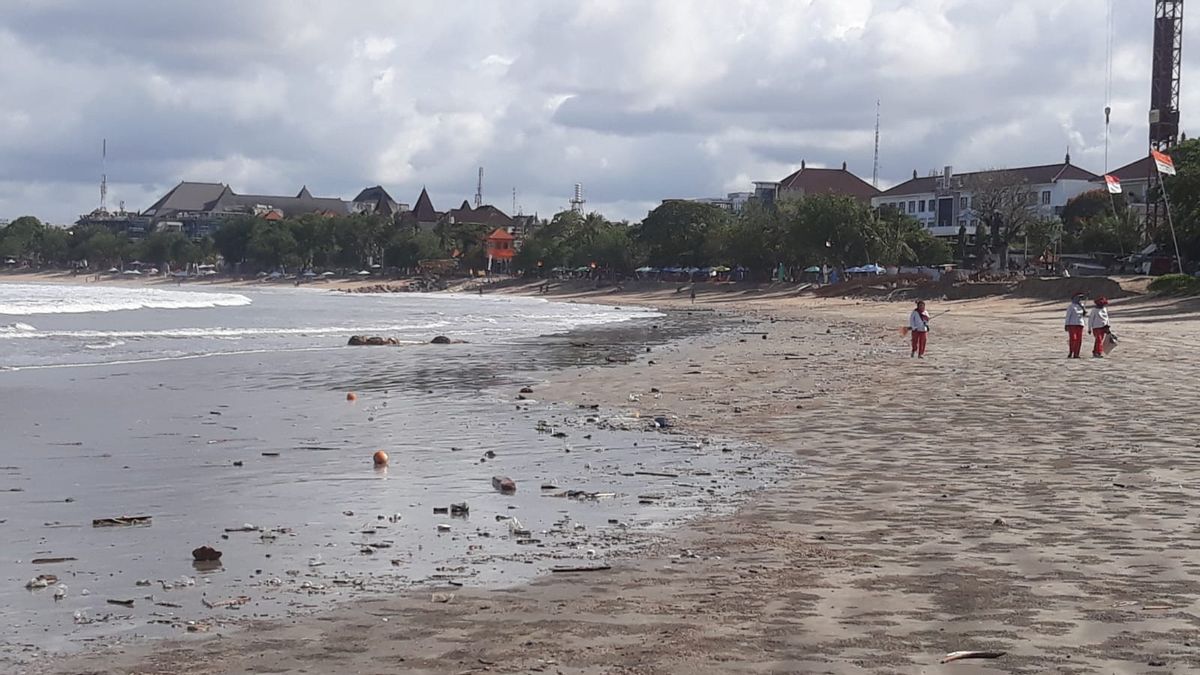 Sampah Kayu yang Dibersihkan dari Pantai Kuta Capai 50 Ton