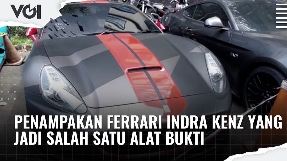 VIDEO: This Is The Sight Of Indra Kenz's Ferrari Car Confiscated By The Criminal Investigation Police