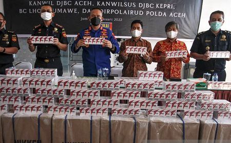 Bea Cukai Gagalkan Penyelundupan 3,3 Juta Batang Rokok Ilegal di Perairan Kabupaten Aceh Utara