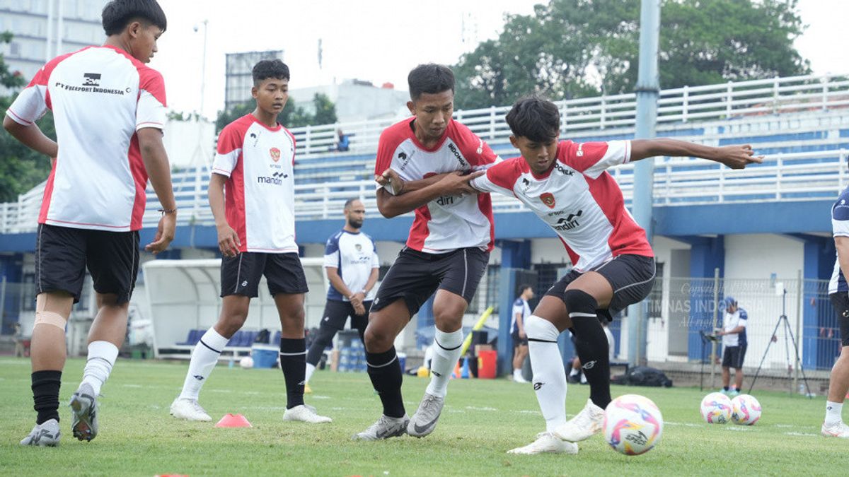 U-17アジアカップ2025に出場する前のU-17インドネシア代表