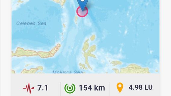 メロングアン北スラウェシでマグニチュード7.1の地震が発生