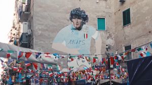 Napoli Holds Fourth Anniversary Of Diego Maradona's Death Ceremony