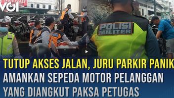  VIDEO: Panik, Juru Parkir Amankan Motor Pelanggan yang Diangkut Paksa Petugas