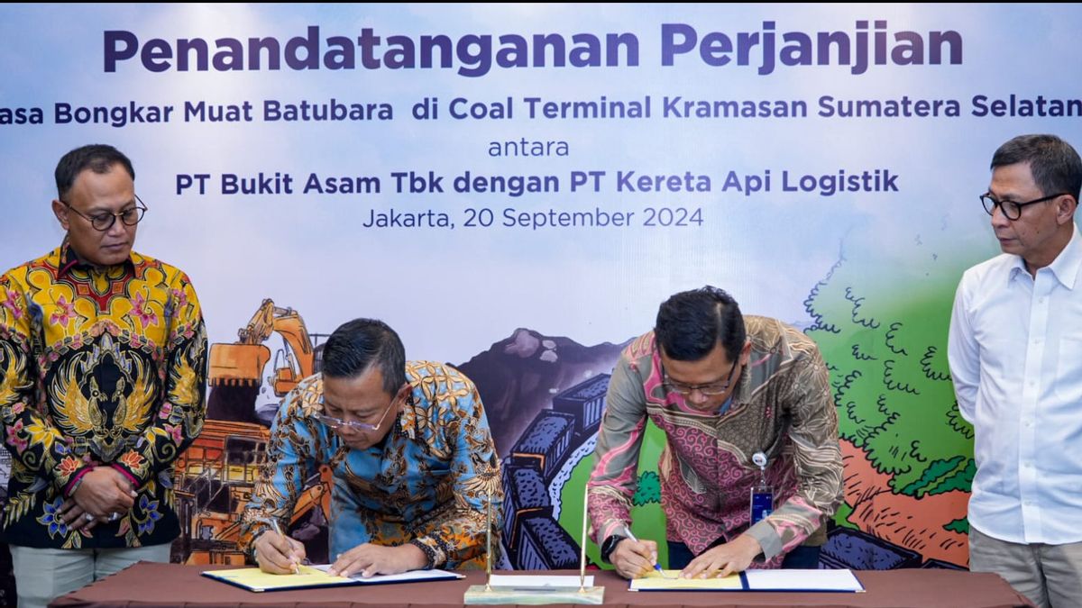 PTBA Signs Coal Unloading Services Cooperation With PT KAI Logistics