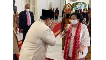 Prabowo's Warm Moment With Megawati, Try Sutrisno, And Sinta Wahid At The State Palace