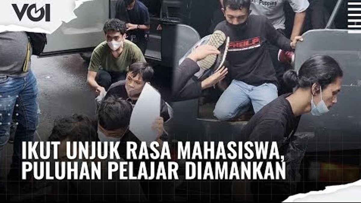 VIDEO: Ikut Unjuk Rasa Mahasiswa, Puluhan Pelajar Diamankan