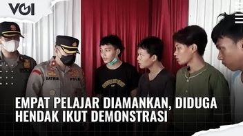 VIDEO: Diduga Akan Ikut Aksi Unjuk Rasa, Empat Pelajar Asal Cikarang Diamankan Polisi