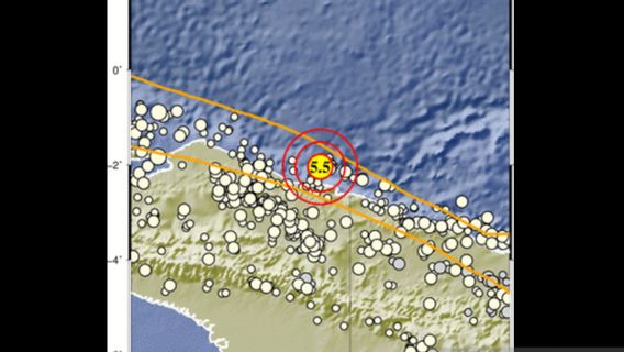 パプア地震、マグニチュード5.5