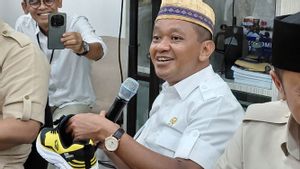 Datang ke Istana, Bahlil Pamer Sepatu Kuning Seharga Rp250 Ribu
