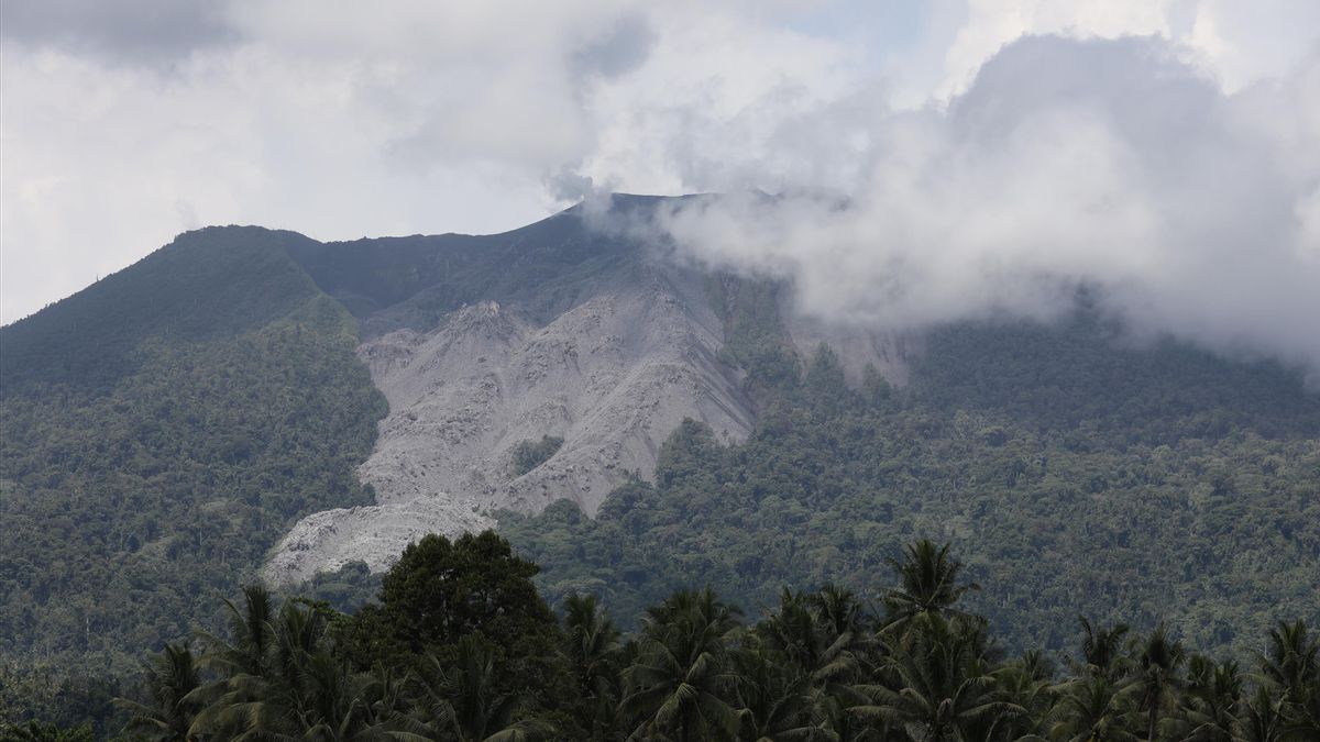 BNPB 容易洪水易发地区地图Lahar Gunung Ibu,灭绝后二次减灾