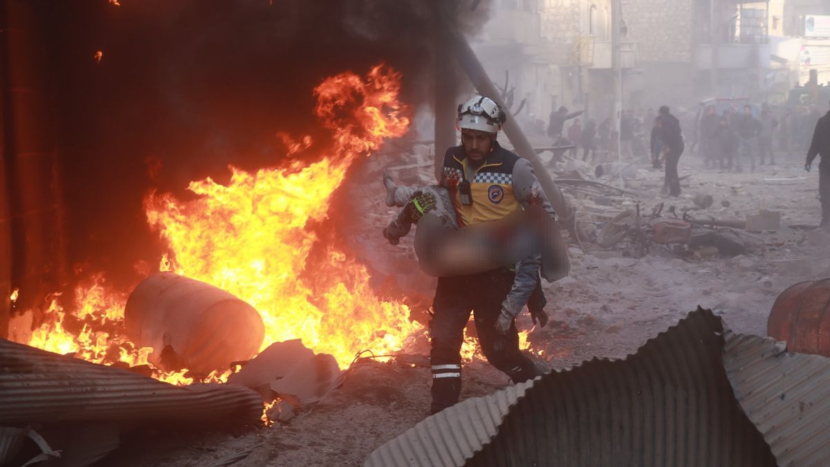 Serangan Udara Suriah Dibantu Rusia ke Wilayah Pemberontak Idlib Tewaskan 25 Orang