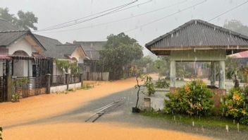 水与泥浆混合淹没了丹绒坪岗居民的房屋