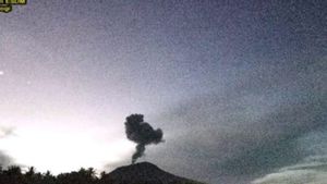 イブ山は今朝噴火し、灰は1 kmもの高さまで吹いています