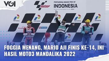视频：Foggia获胜，Mario Aji获得第14名，这是Mandalika 2022 Moto3结果