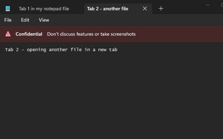 Microsoft Uji Coba Fitur Tab untuk Aplikasi Notepad di Windows 11