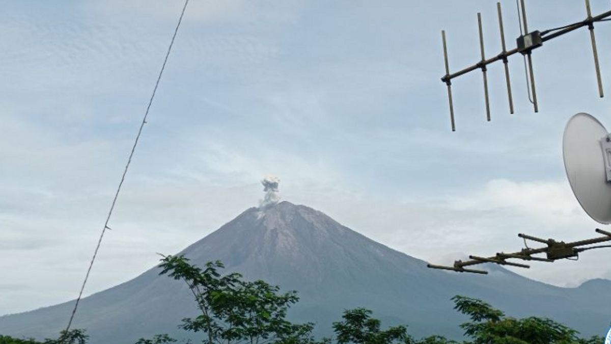 スメル山が噴火高さ700メートルで再び噴火