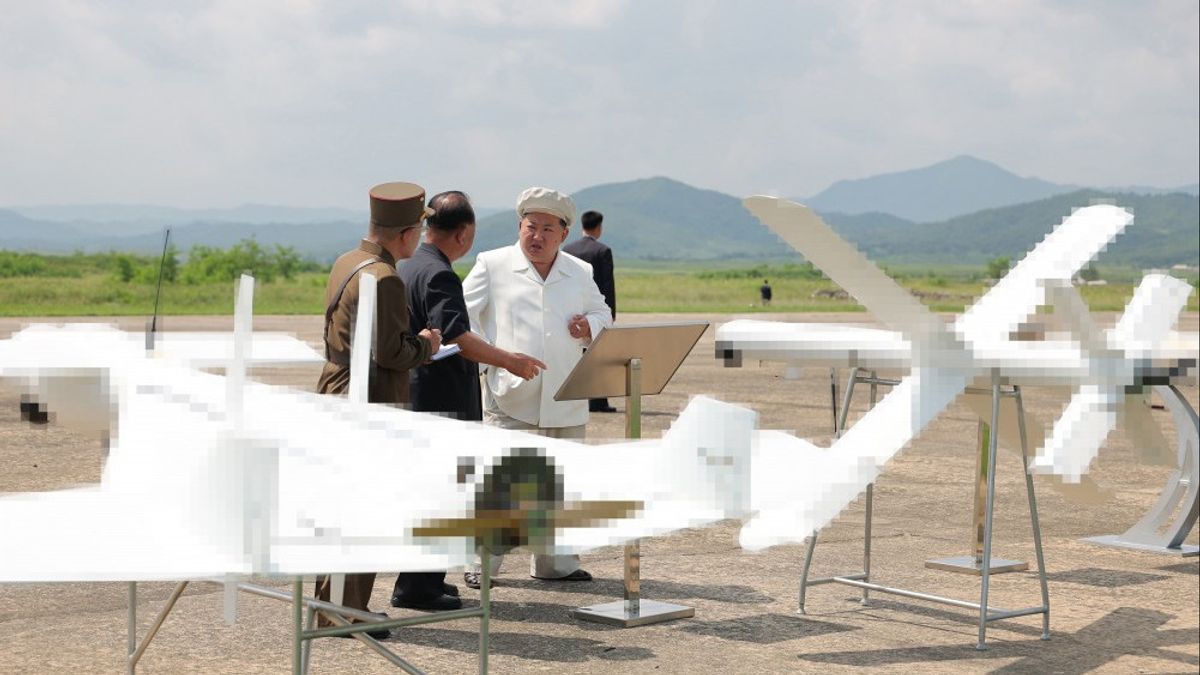 Awasi Langsung Uji Coba Drone Bunuh Diri Korea Utara, Kim Jong-un Ingin Produksinya Ditingkatkan