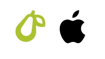 苹果对带有水果标志的梨子食谱应用程序感到困惑