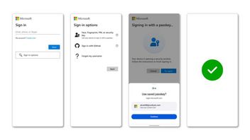 Pengguna Akun Microsoft Kini Bisa Masuk dengan Kunci Sandi