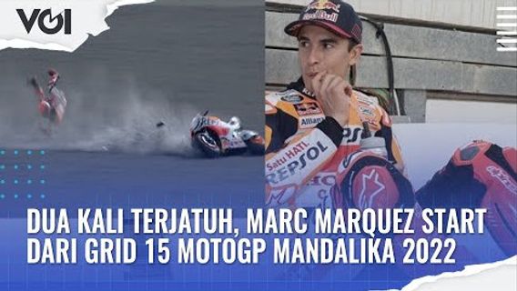 视频：两次撞车，Marc Marquez从Grid 15 MotoGP Mandalika 2022开始