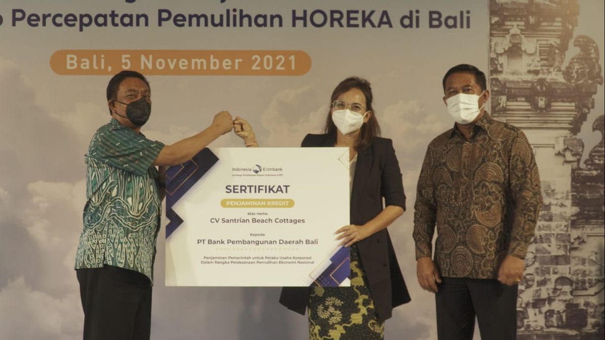 Soutenir L’accélération De La Reprise Du Tourisme, LPEI Distribue Des Garanties Gouvernementales à HOREKA à Bali