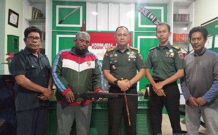 TNI Amankan 3 Mortir dan Senjata Rakitan dari Warga Hitu Maluku Tengah